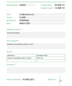 Alternative view of Clomid – Pharmaqo Labs [50tab/50mg]