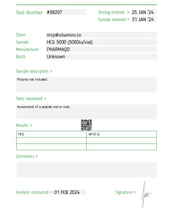 Alternative view of HCG 5000IU – Pharmaqo Labs