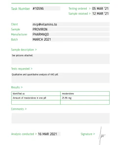 Alternative view of Proviron – Pharmaqo Labs [50tab/25mg]