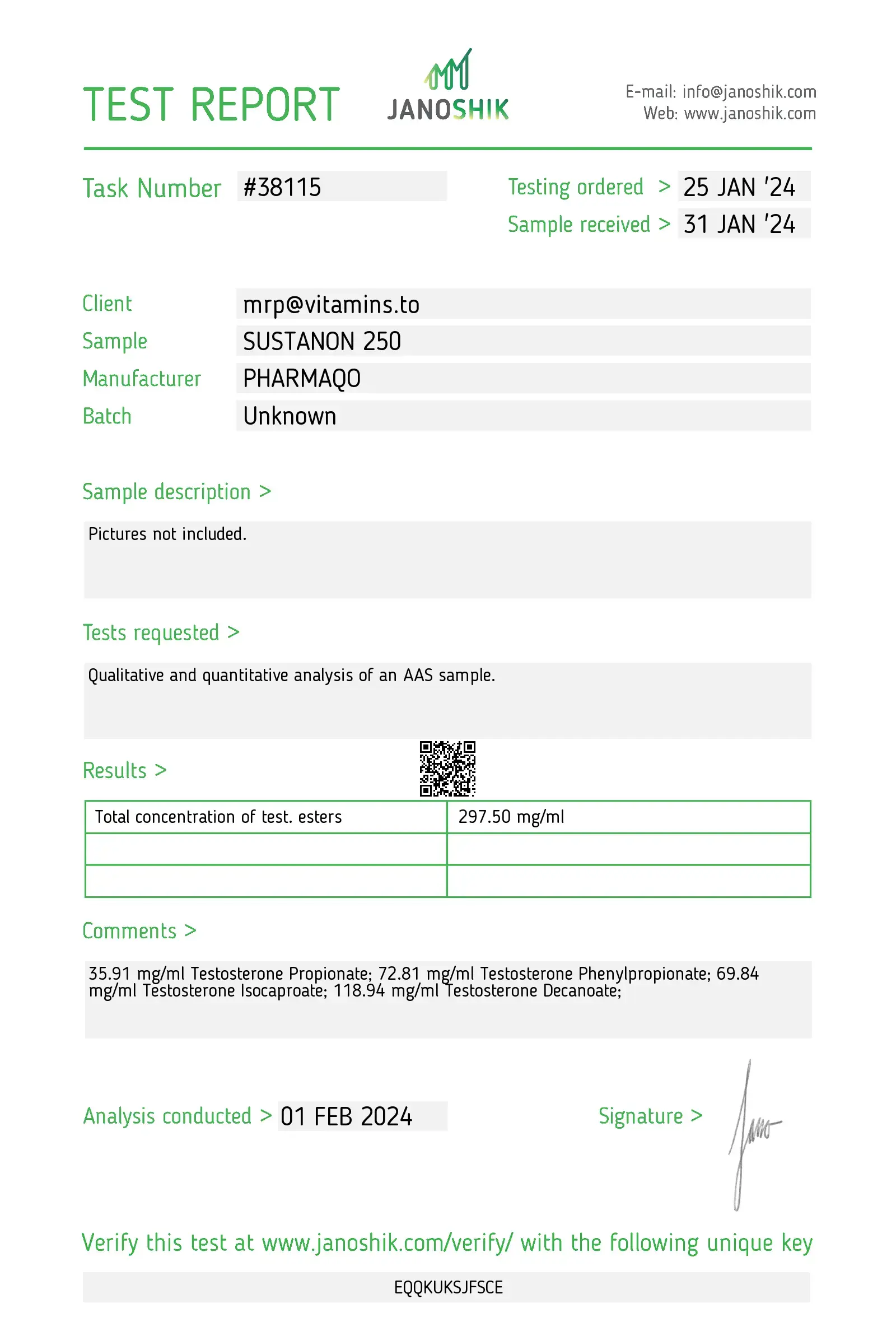 Sustanon 250 – Pharmaqo Labs - Imagen 5