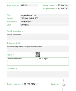 Alternative view of Trenbolone-E  200 – Pharmaqo Labs