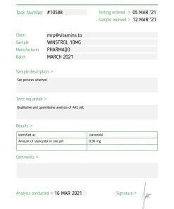 Alternative view of Winstrol 10 – Pharmaqo Labs [100tabs/10mg]