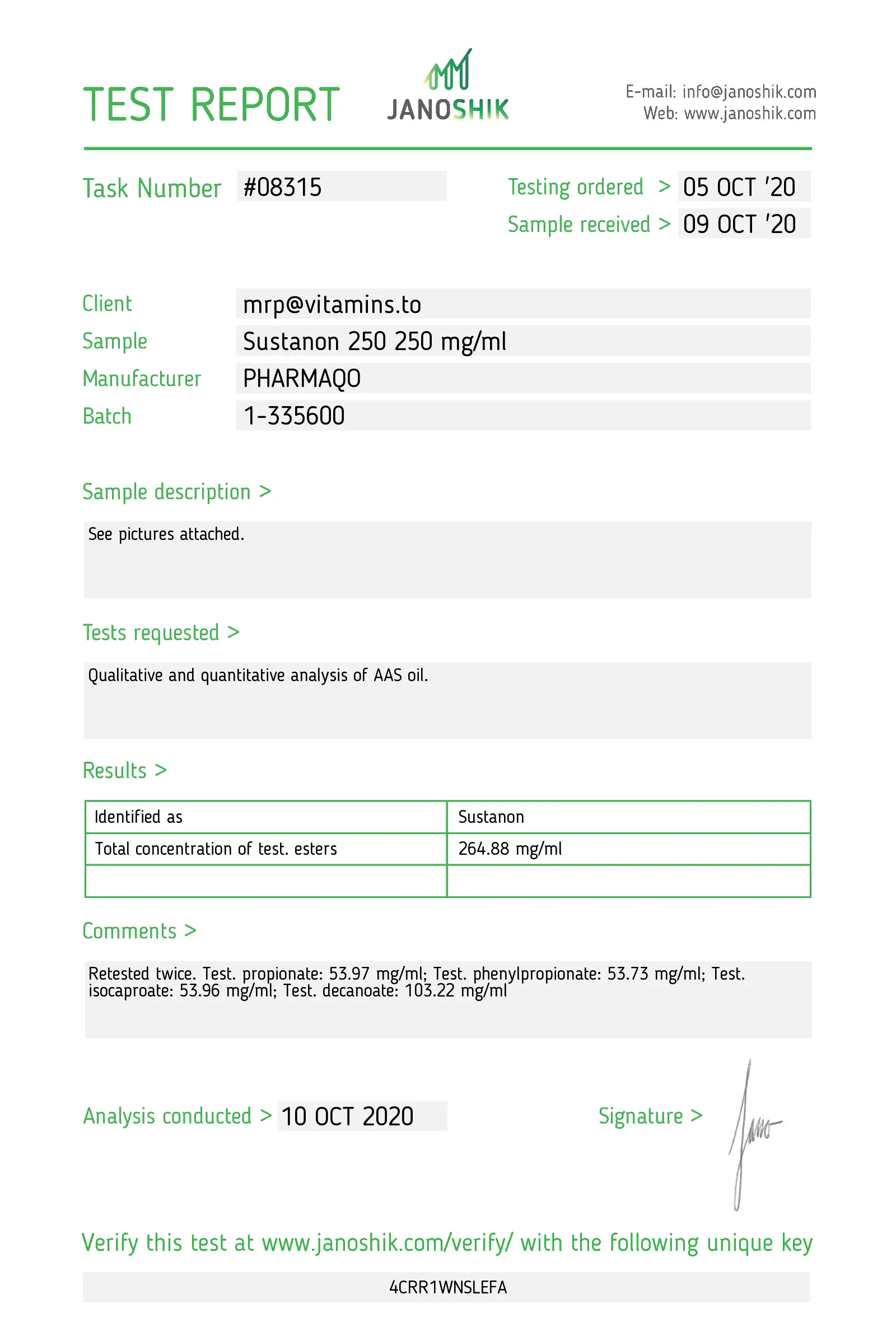 Sustanon 250 – Pharmaqo Labs - Imagen 2