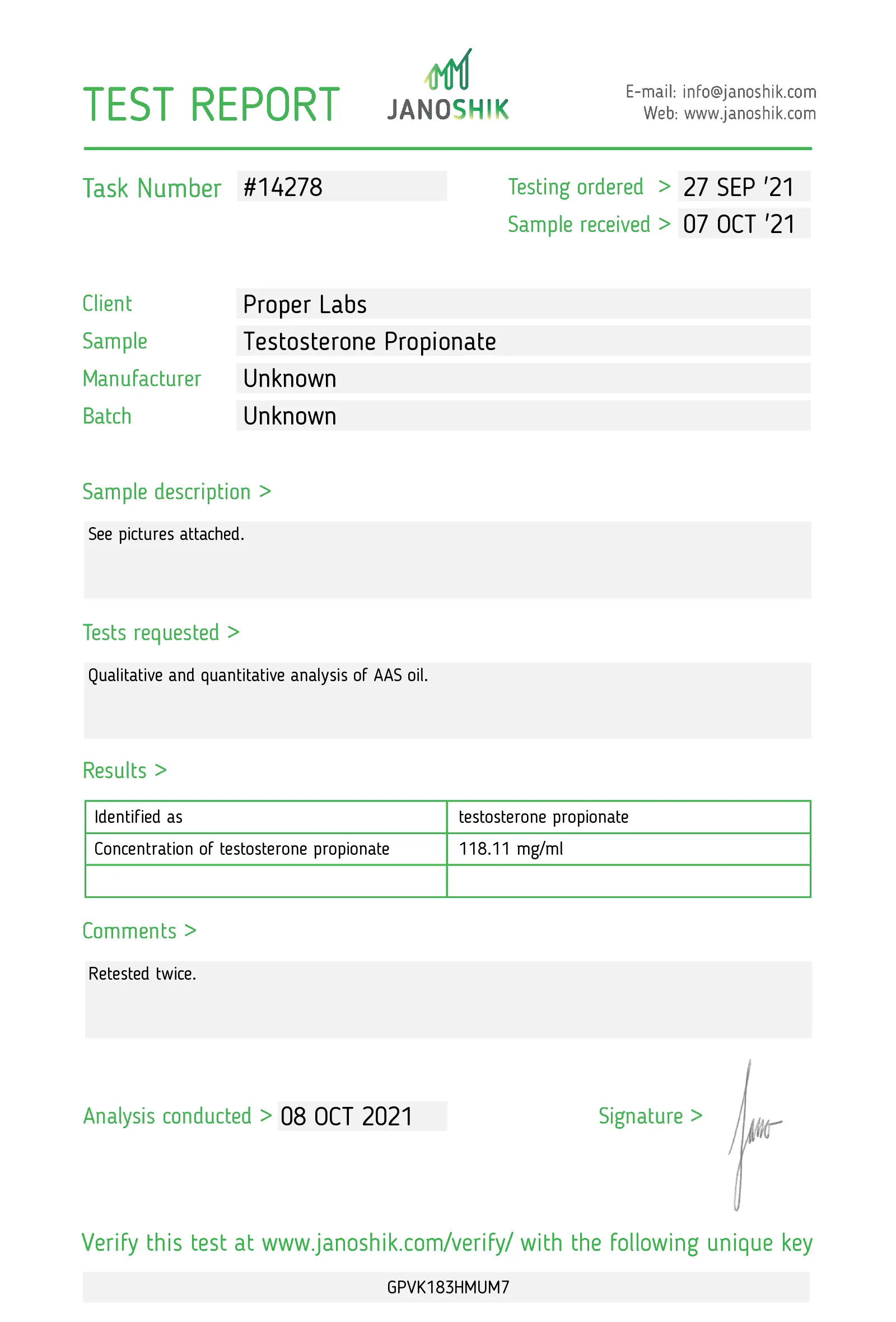Testosterone Propionate 100 – Proper Labs - Imagen 2