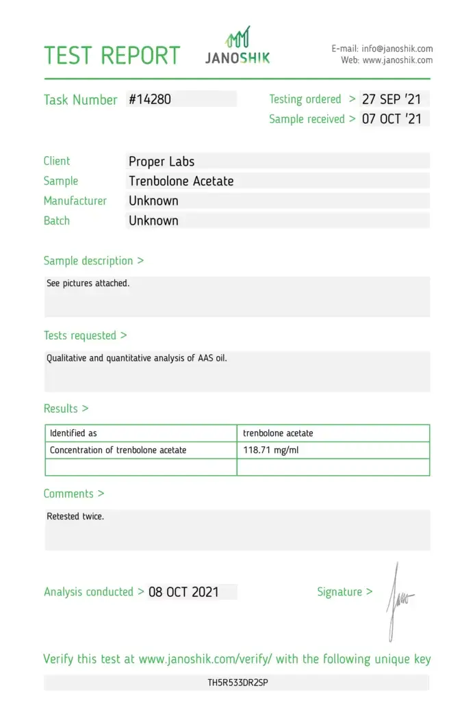 Trenbolone Acetate 100 – Proper Labs - Imagen 2
