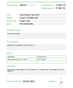 Alternative view of Testosterone Mix5 400 – Proper Labs